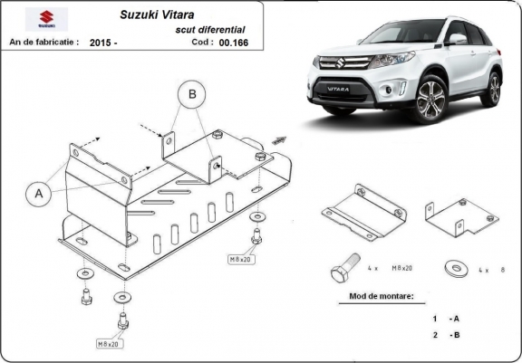 Cache de protection du différentiel Suzuki Vitara