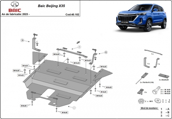 Cache Sous Moteur Audi Baic Beijing X35