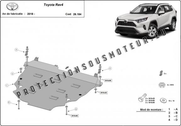 Cache sous moteur et de la boîte de vitesse Toyota RAV4 Aluminium