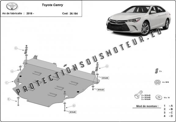 Cache sous moteur et de la boîte de vitesse Toyota Camry Aluminium