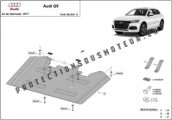 Cache de protection de la boite de transfert Audi Q5