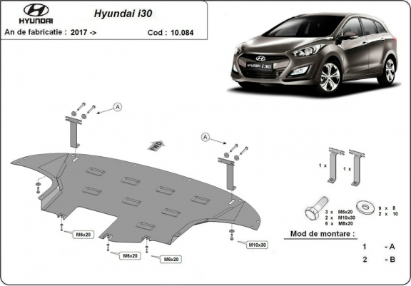Cache sous moteur et de la boîte de vitesse Hyundai I30