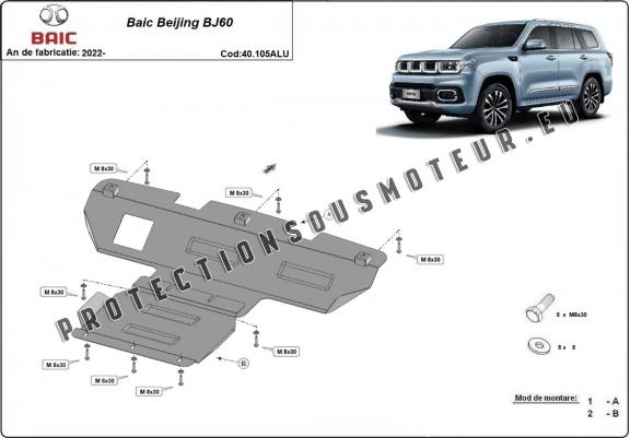 Cache Sous Moteur Baic Beijing BJ60- Aluminium