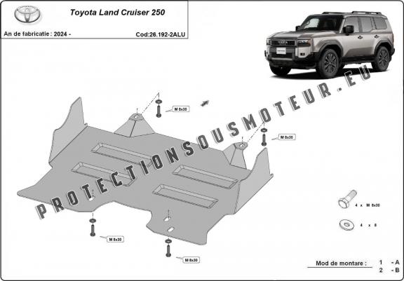 Cache sous moteur Toyota Land Cruiser 250 - Aluminium