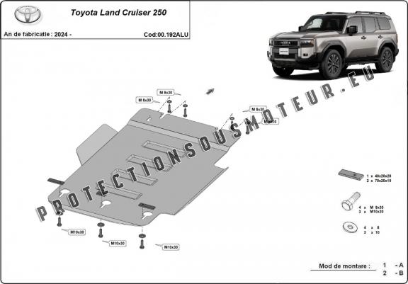 Cache de protection aluminium de la boîte de vitesse Toyota Land Cruiser 250