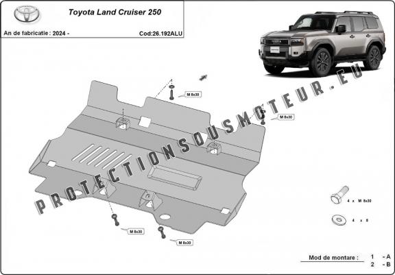 Cache de protection de radiateur Toyota Land Cruiser 250 - Aluminium