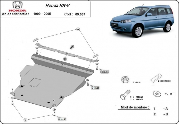 Cache sous moteur et de la boîte de vitesse Honda HR-V