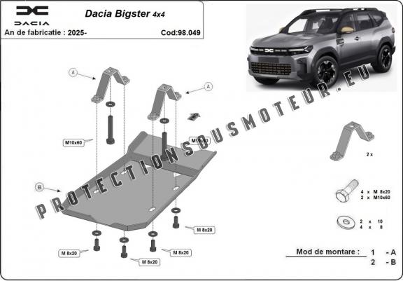 Cache de protection du différentiel - Dacia Bigster 4x4