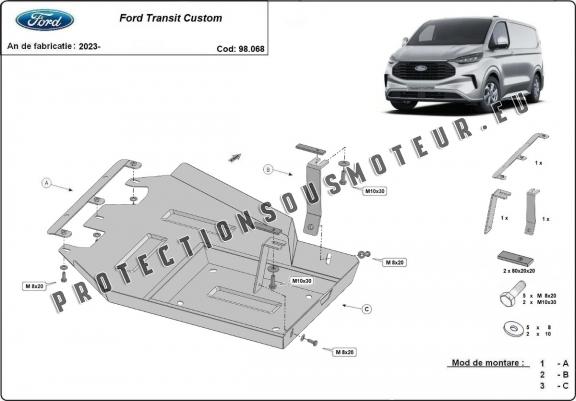 Cache de protection réservoir AdBlue Ford Transit Custom