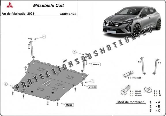 Cache sous moteur et de la boîte de vitesse Mitsubishi Colt