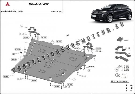 Cache sous moteur et de la boîte de vitesse Mitsubishi ASX