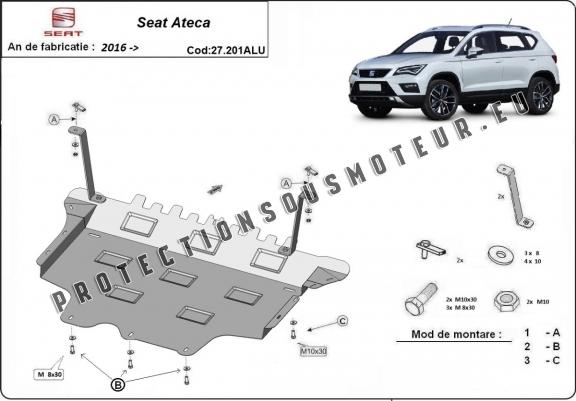 Cache sous moteur et de la boîte de vitesse en aluminium Seat Ateca
