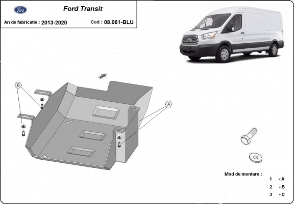Cache de protection réservoir AdBlue Ford Transit