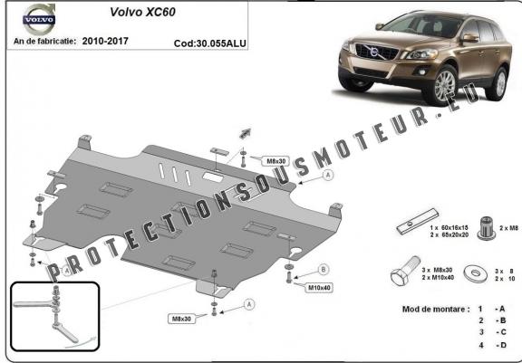 Cache sous moteur et de la boîte de vitesse en aluminium Volvo XC60