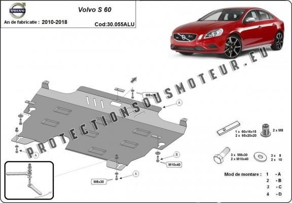 Cache sous moteur et de la boîte de vitesse en aluminium Volvo S60
