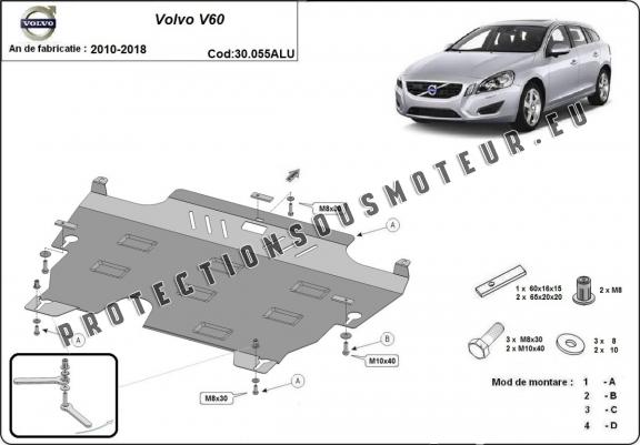 Cache sous moteur et de la boîte de vitesse en aluminium Volvo V60