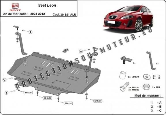 Cache sous moteur et de la boîte de vitesse en aluminium Seat Leon Mk2