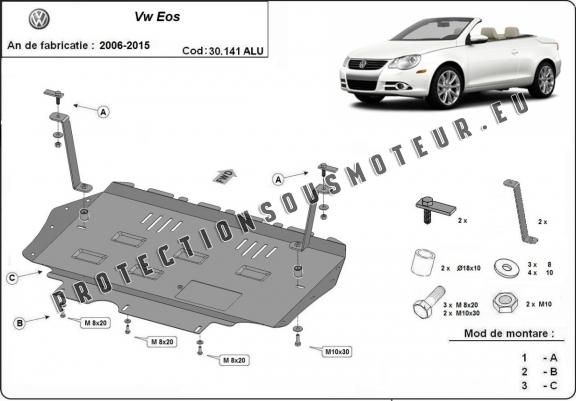 Cache sous moteur et de la boîte de vitesse en aluminium VW Eos