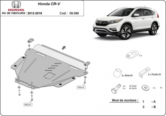 Cache sous moteur et de la boîte de vitesse Honda CR-V Gen 4