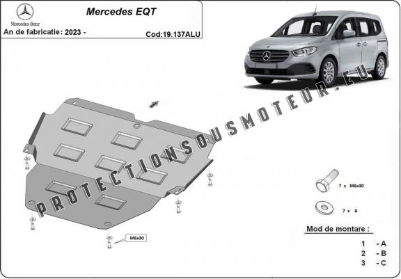 Cache sous moteur et de la boîte de vitesse en aluminium Mercedes EQT