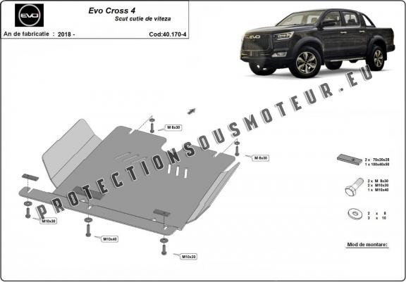 Cache de protection de la boîte de vitesse Evo Cross 4