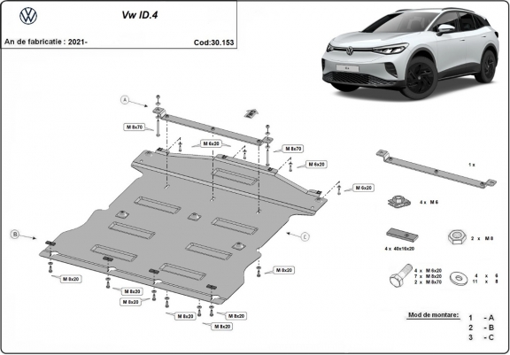 Cache Sous Moteur Volkswagen ID 4