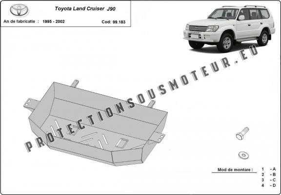Cache de protection de réservoir Toyota Land Cruiser J90 Cache de protection de réservoir Toyota Land Cruiser J90