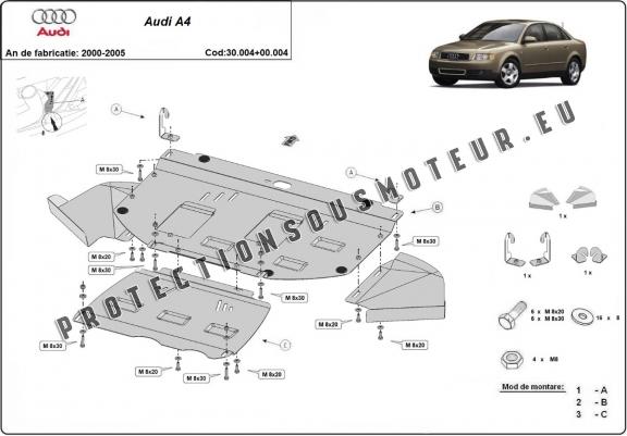 Cache sous moteur Audi A4 B6 - forfait promotionnel
