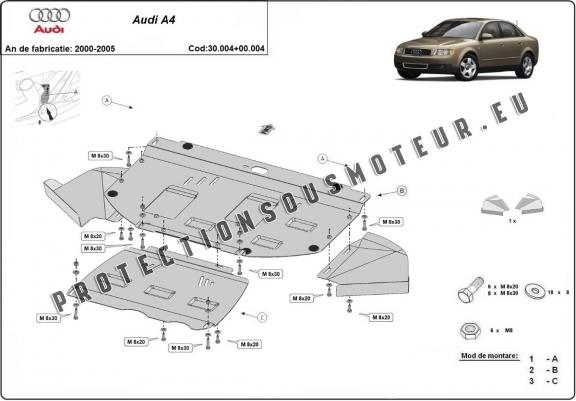 Cache sous moteur Audi A4 B6 - forfait promotionnel