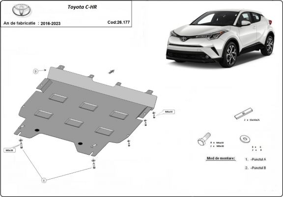 Cache sous moteur et de la boîte de vitesse Toyota C-HR