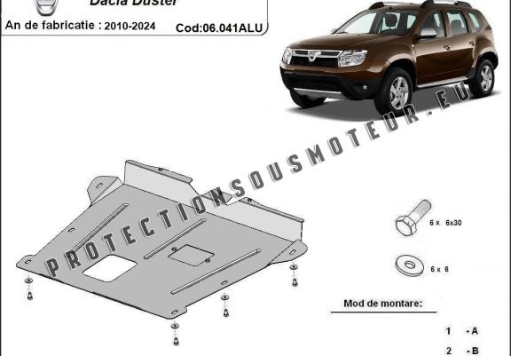 Cache sous moteur et de la boîte de vitesse en aluminium Dacia Duster  Cache sous moteur et de la boîte de vitesse en aluminium Dacia Duster