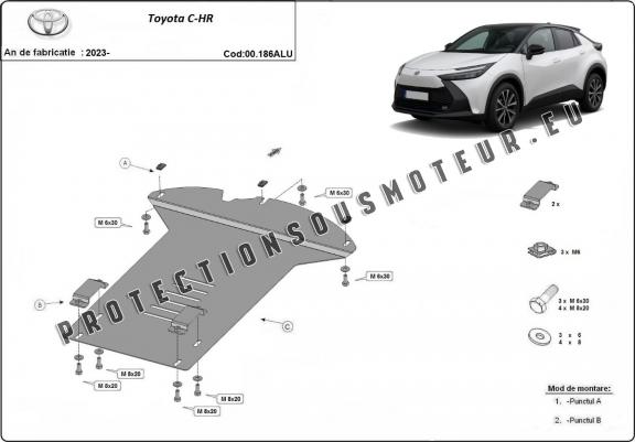 Protection convertisseur catalytique/cat lock  en aluminium Toyota C-HR