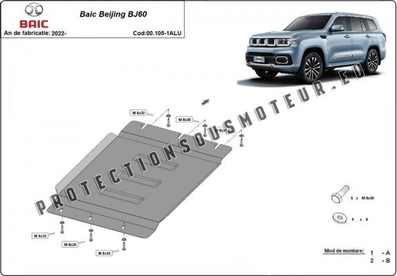 Cache de protection en aluminium de la boîte de vitesse Baic Beijing BJ60