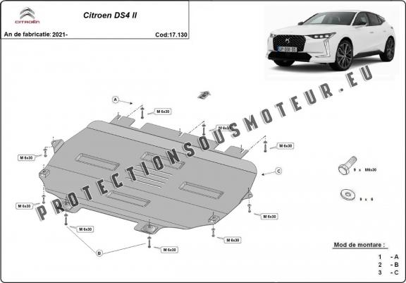 Cache sous moteur et de la boîte de vitesse Citroen DS 4 II