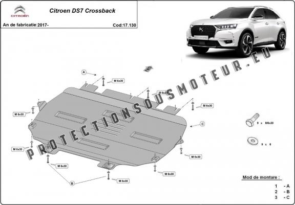 Cache sous moteur et de la boîte de vitesse Citroen DS 7 Crossback