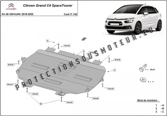 Cache sous moteur et de la boîte de vitesse Citroen Grand C4 SpaceTourer