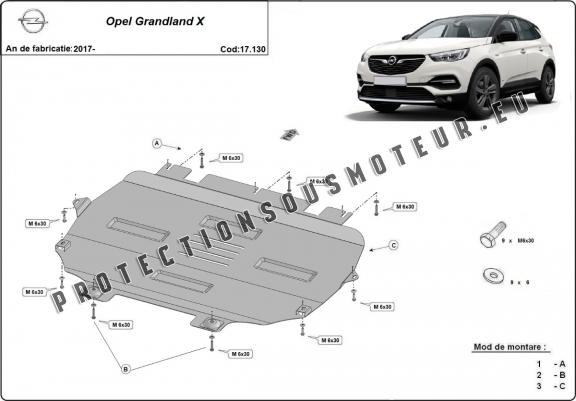 Cache sous moteur et de la boîte de vitesse Opel Grandland X
