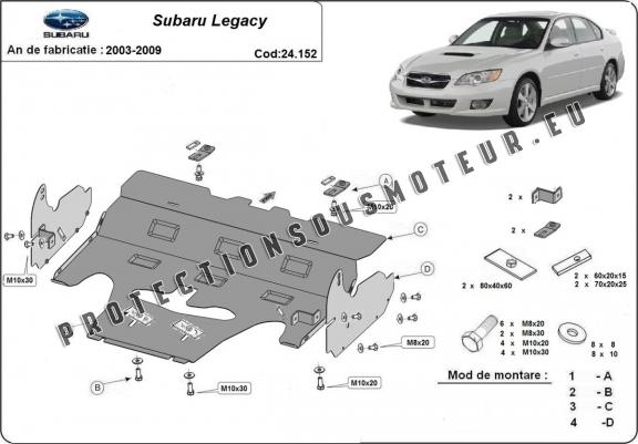 Cache sous moteur Subaru Legacy IV