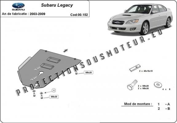 Cache de protection de la boîte de vitesse Subaru Legacy - manuelle
