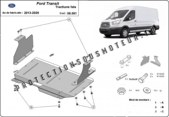 Cache sous moteur et de la boîte de vitesse Ford Transit- Traction 