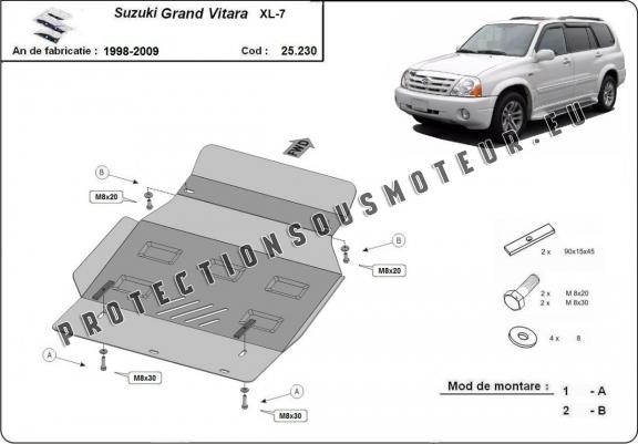 Cache sous moteur et de la radiateur Suzuki Grand Vitara XL-7
