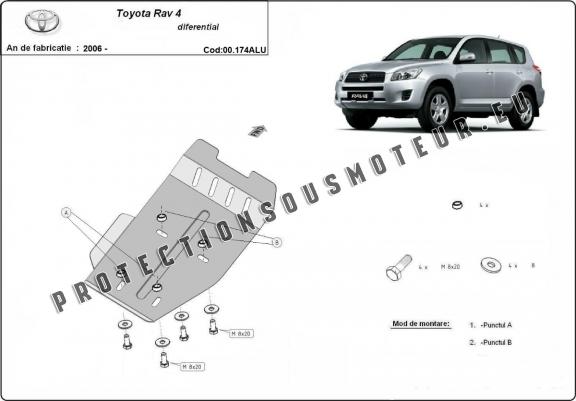 Cache de protection du différentiel en aluminium Toyota Rav4