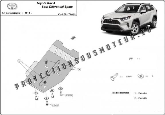 Cache de protection du différentiel en aluminium Toyota Rav4
