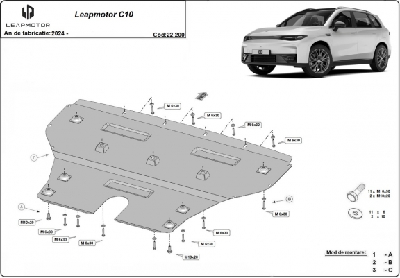 Cache sous moteur et de la boîte de vitesse Leapmotor C10