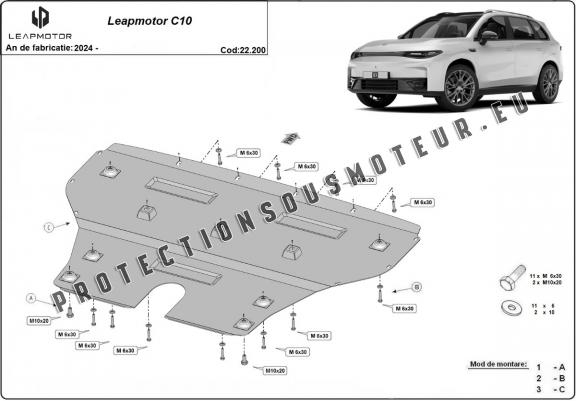Cache sous moteur et de la boîte de vitesse Leapmotor C10