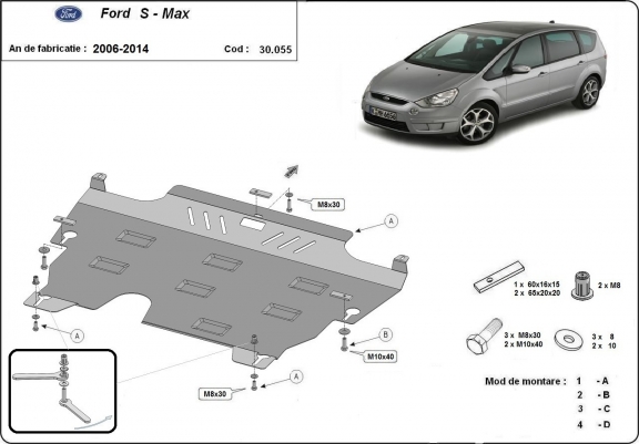 Cache sous moteur et de la boîte de vitesse Ford S-Max