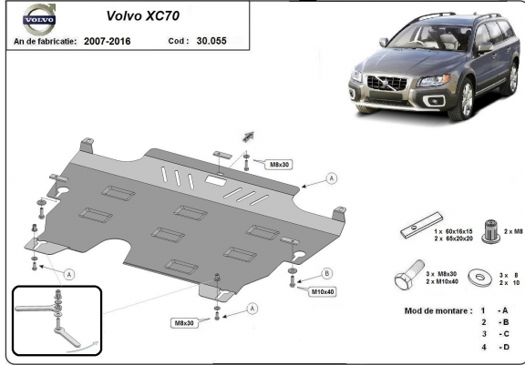 Cache sous moteur et de la boîte de vitesse Volvo XC70