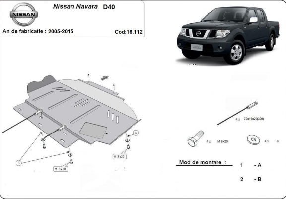 Cache Sous Moteur Nissan Navara D40