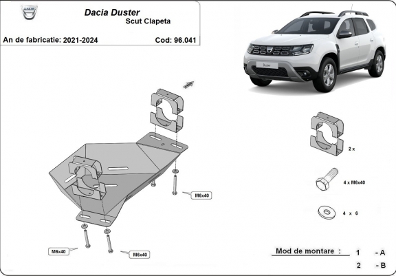 Cache de protection Vanne EGR Dacia Duster