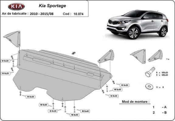 Cache Sous Moteur Kia Sportage